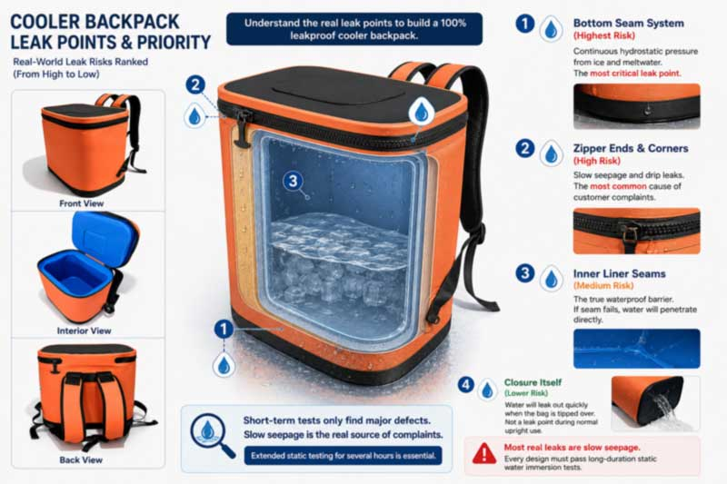Leakproof Cooler Backpack Tillverkare: Welded vs Stitched Seams